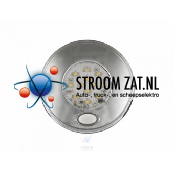 Led Interieurverlichting voorzien warm white licht 12V chrome rand & schakelaar rond 80
